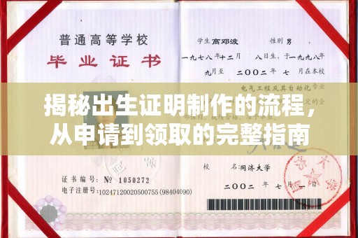 元阳揭秘出生证明制作的流程，从申请到领取的完整指南