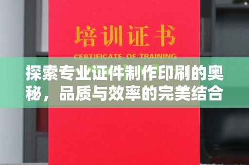 元阳探索专业证件制作印刷的奥秘，品质与效率的完美结合