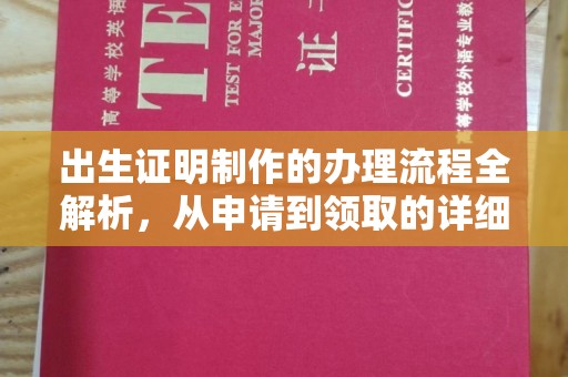 元阳出生证明制作的办理流程全解析，从申请到领取的详细指南