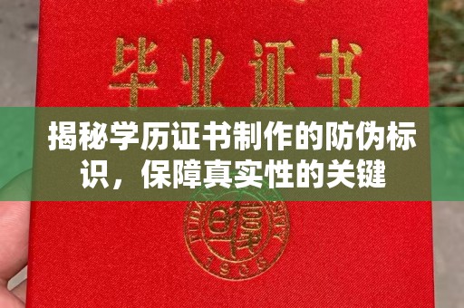 元阳揭秘学历证书制作的防伪标识，保障真实性的关键