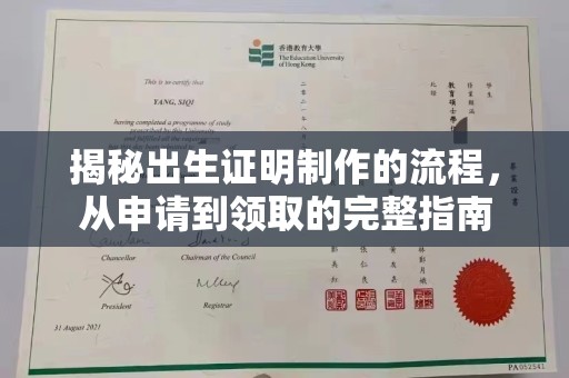 元阳揭秘出生证明制作的流程，从申请到领取的完整指南